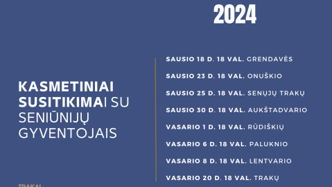 Sausį pradedami savivaldybės komandos susitikimai su rajono seniūnijų gyventojais