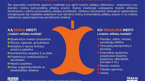 Nuo sausio 2 d. bus galima pasiimti maišelius maisto atliekoms