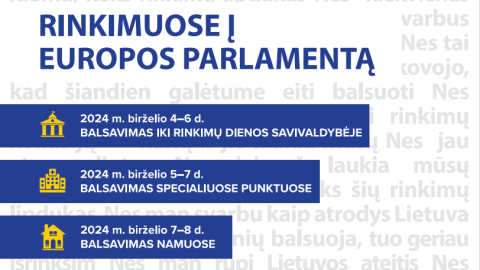 Birželio 4 d. prasidės išankstinis balsavimas rinkimuose į Europos Parlamentą