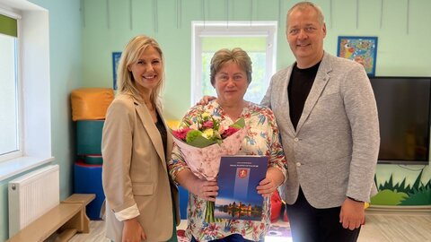 Padėkota ilgametei Onuškio vaikų darželio direktorei 