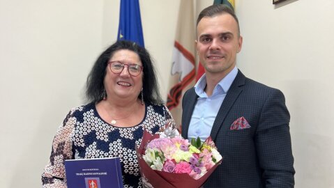 Padėkota ilgametei Lentvario pradinės mokyklos direktorei