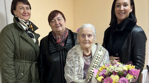Pasveikino 95-mečio proga Paluknio seniūnijos gyventoją 