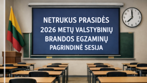 Netrukus prasidės 2026 metų valstybinių brandos egzaminų pagrindinė sesija