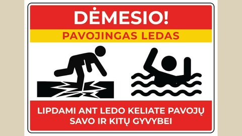 Dėmesio – pavojingas ledas!