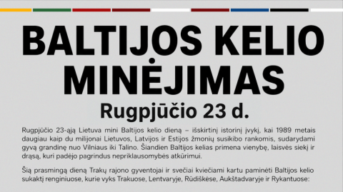 Baltijos kelio minėjimas Trakų rajone