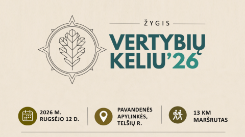 Kvietimas dalyvauti žygyje „Vertybių keliu’26“